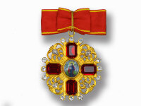 Знак ордена Святой Анны XVIII век (с кристаллами Swarovski) копия